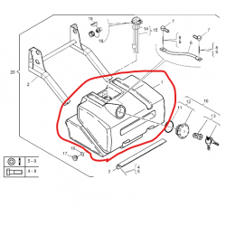 Réservoir à carburant pour Renault - 5001863191