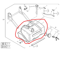 Réservoir à carburant pour Renault - 5001863191