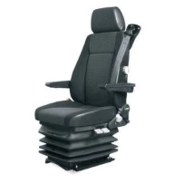 SIÈGE CONDUCTEUR, SUSP. PNEUMATIQUE, LOMB. MÉCAN., TISSU NOIR, AVEC CEINTURE, SANS ACCOUD., ENTRAXE 230 MM