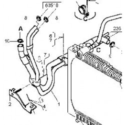 Durite de vase d'expansion pour Renault Trucks 7421024037