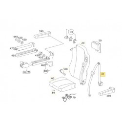 Ceinture de Sécurité G/D Fixation sur Cabine A 0038607085