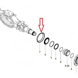 Collecteur Déflecteur d'huile en amont sur arbre d'essieu pour Man 81357300045