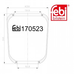 Coussin d air sans piston pour Iveco 500055247