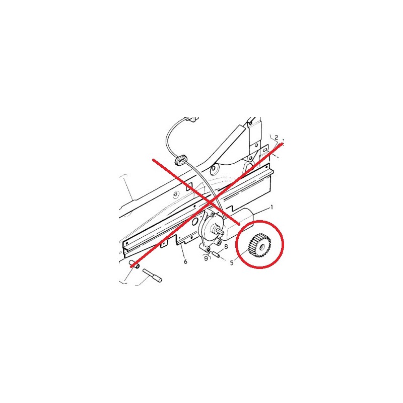 Pignon de lève vitre droit pour Renault 5001833386