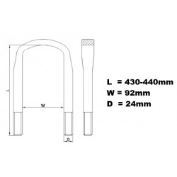 Bride de ressort AV + écrous pour Renault Kérax  5010095215