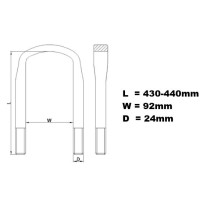Bride de ressort AV + écrous pour Renault Kérax  5010095215