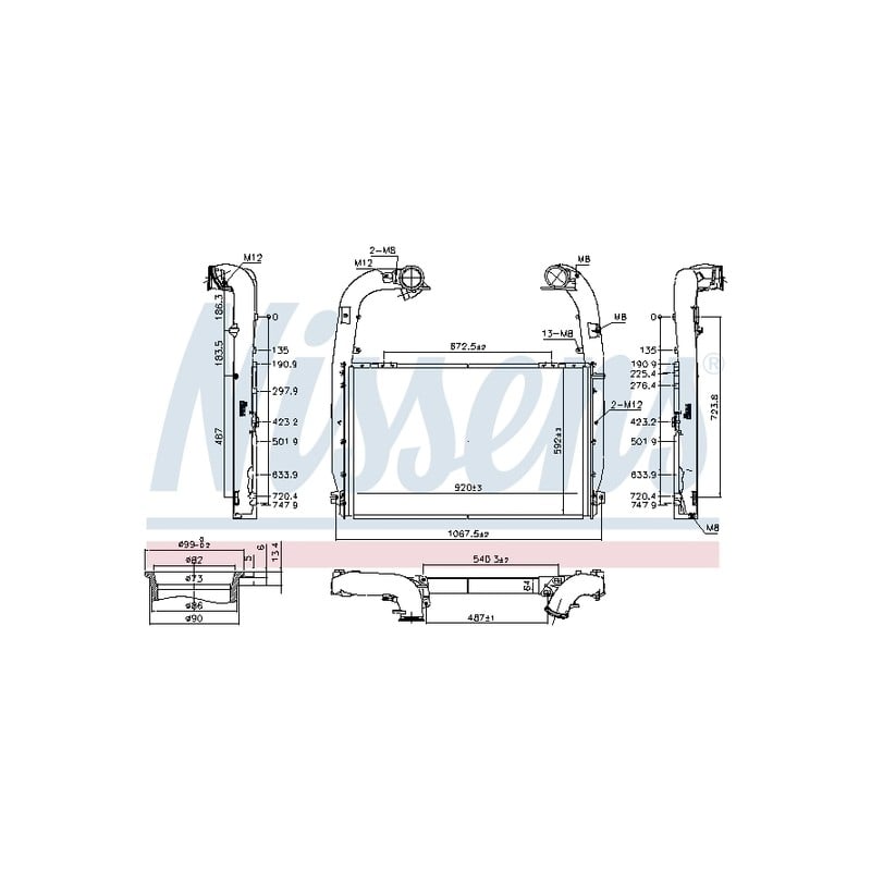Radiateur à air pour Scania 1795901