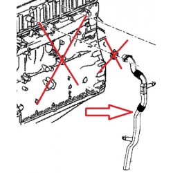 Durite de reniflard du Couvre culasse au carter d'huile moteur, pour Renault 7421261208
