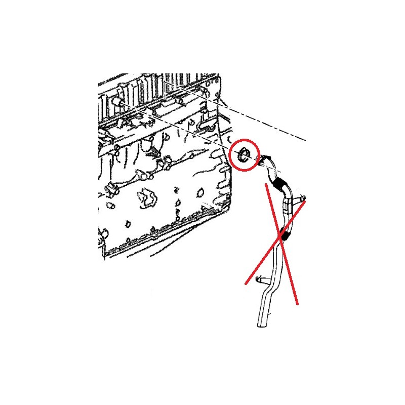 Bague d'étanchéité de durite de reniflard pour Renault 7421532238