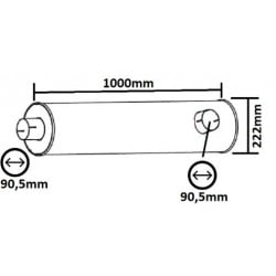 Silencieux d'échappement pour Renault Trcuks Midlum