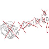 Joint spi de carter arrière de boite (R206) d: 95 mm, D: 115 mm, H1: 12 mm, H2: 13 mm pour Mercedes