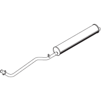 Tube avant + silencieux pour Mercedes Benz 6314901701