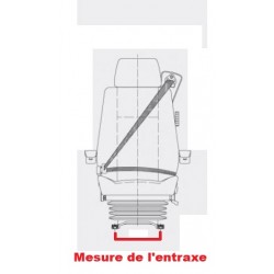 Siège Passager, Suspension Fixe, Ceint.3Pts, Réglage des Lombaires Méca, sans Accoud., Tissus Noir, Entrax. 216mm