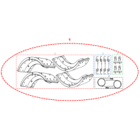 KIT TAMBOURS + KMG 410X175 pour VOLVO 3171747 x 2 - 3095193 - 3095163