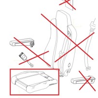 Assise de siège conducteur pour Mercedes A 0029109130 code couleur 9J81