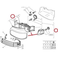 Phare avant Gauche, avec clignotant et enjoliveur, pour Renault 5010578855