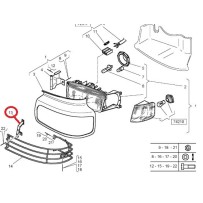 Console/Support de grille de phare avant Gauche pour Renault 5010306814