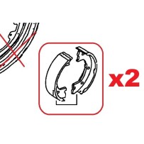 Jeu de 4 Garnitures de frein de stationnement pour Renault 5001865167