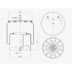Coussin d'air pour Iveco 5802380495 - 5803074131