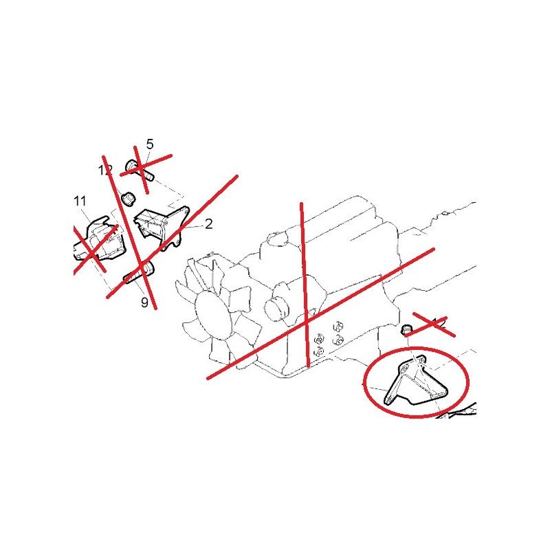 Support Moteur Gauche pour Renault Maxity 5001869350