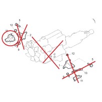 Plot caoutchouc élastique D ou G, sur support Moteur, pour Renault Maxity 5001875411