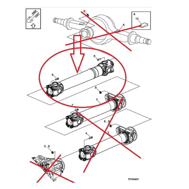 Transmission arrière (3ème partie) pour Renault 7425818590