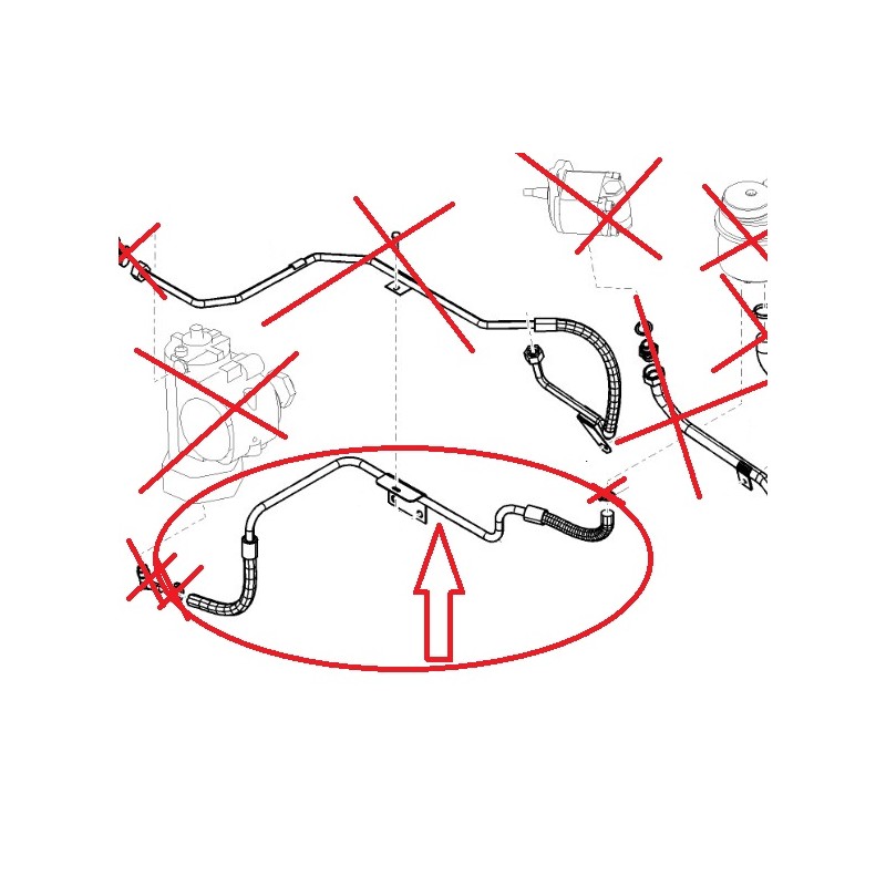 Tube de canalisation hydraulique pour Renault Trucks Kérax - 5010488342