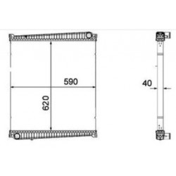Radiateur eau pour Renault Mascott