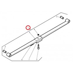 Ressort à lame, avant, avec douilles et étoquio, pour Renault 5010267598