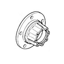 Moyeu arrière, nu et sans roulements, pour Renault  5010319547
