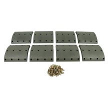 Jeu segments frein 8 pouces, pour 1 essieu + rivets, cote 0 pour Scania
