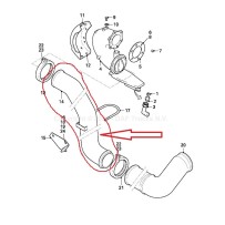 Tube échappement sortie turbo pour Daf CF