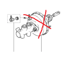 Maitre cylindre pour oléohydraulique pour Renault Mascott