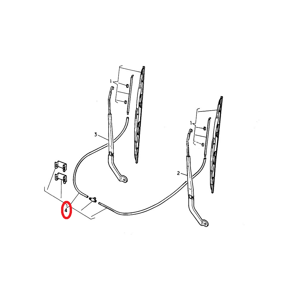 Kit tuyaux pour balais d'essuie glace pour Renault