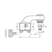 Rotule essieu avant droit pour DAF 0606923