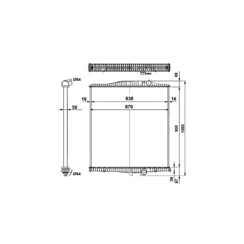 Radiateur eau pour Volvo