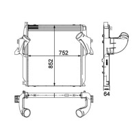 Radiateur air / intercooler pour Mercedes Benz