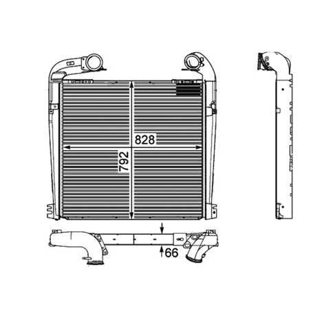 Radiateur air / intercooler pour Scania