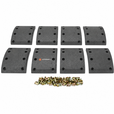 Kit de garnitures de frein à tambour essieu arrière pour MAN - 81502216037S1 81502216038 81502216055S1 — réf. 44T-KNEBHP, pièce détachée poids lourd