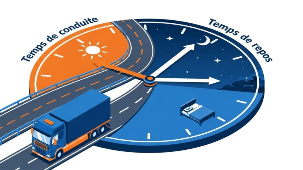 Quels sont les temps de conduite et repos d'un chauffeur poids lourd ?